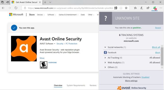 Avast正式發(fā)布面向Microsoft Edge的擴(kuò)展！