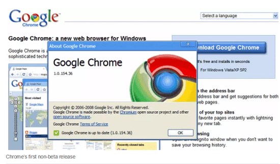 谷歌Chrome瀏覽器誕生10年成霸主：未來越來越像平臺(tái)